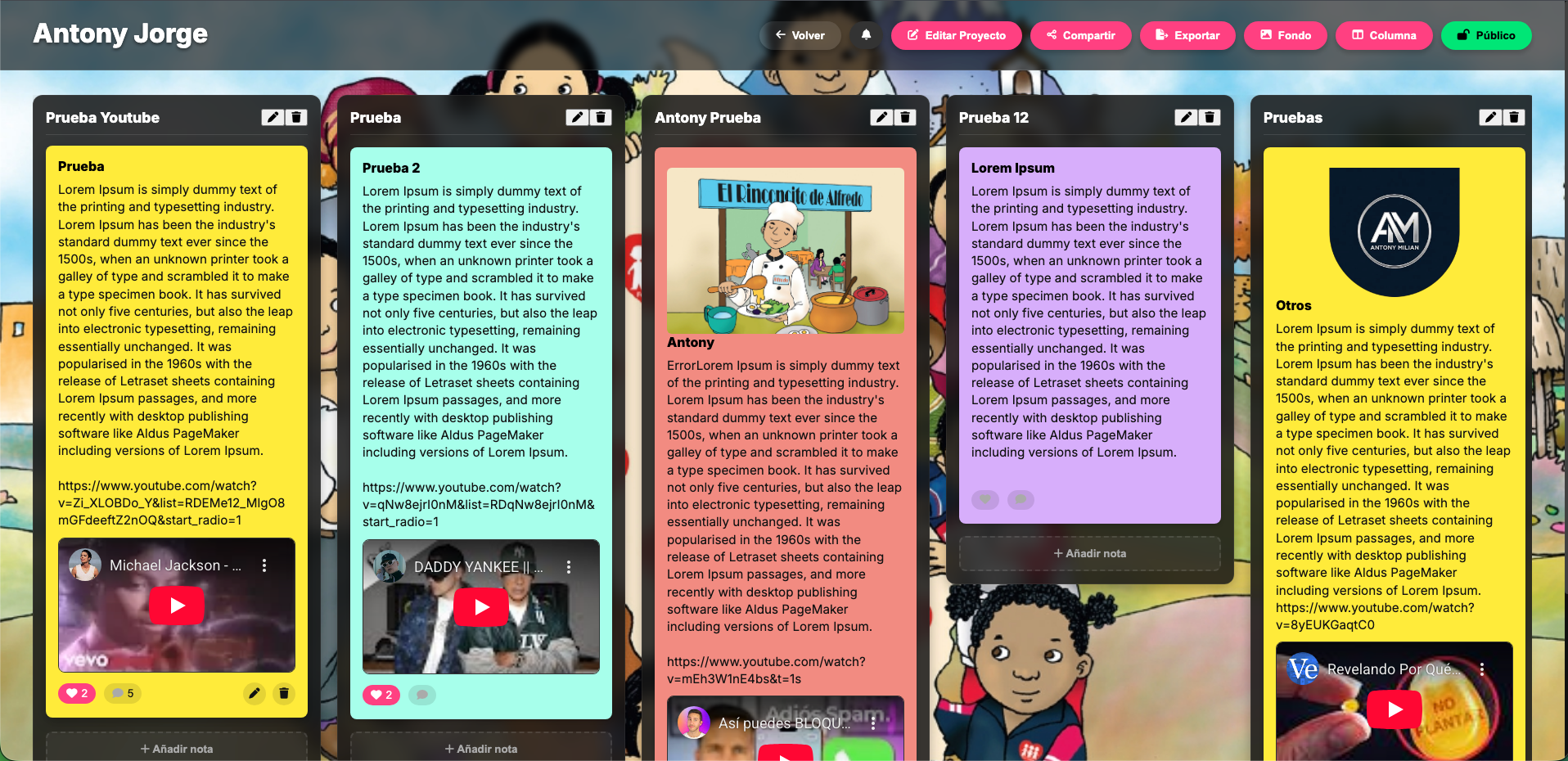 Pizarra Digital Colaborativa (Estilo Padlet)